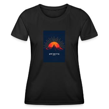 Grognements matinaux au lever du soleil - T-shirt sport Femme - noir - Devant - AI Model Female 172 light (172cm)