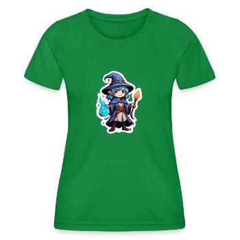 Chibli Mage - Frauen Funktions-T-Shirt - Kelly Green - Vorne - AI Model Female 172 dark (172cm)
