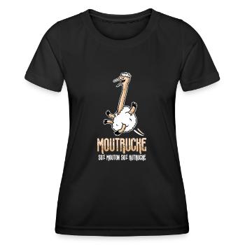 MOUTRUCHE - T-shirt sport Femme - noir - Devant - AI Model Female 172 light (172cm)