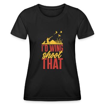 Pheasant hunting Pheasant Bird hunting Bird hunters - Women's Functional T-Shirt - black - Front - AI Model Female 172 light (172cm)