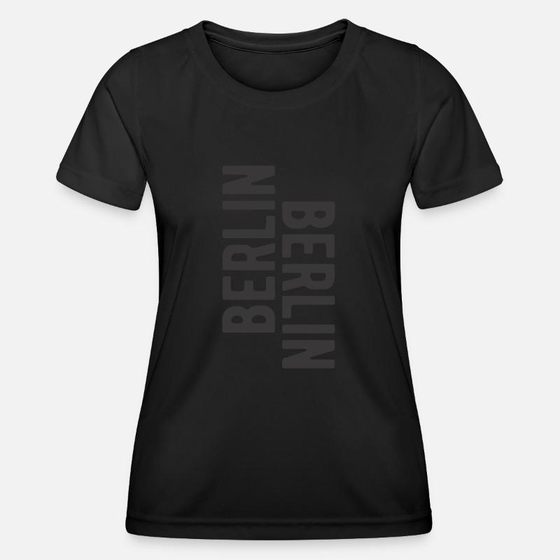 Berlin lettering Berlin Berlin slogan - Women's Functional T-Shirt - black