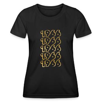 1966 - Frauen Funktions-T-Shirt - Schwarz - Vorne - AI Model Female 172 light (172cm)