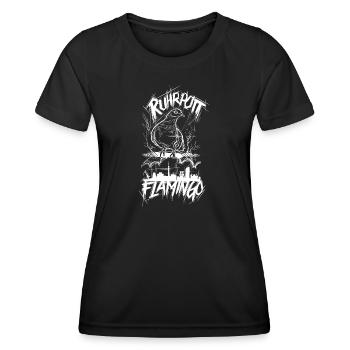 Ruhrpott Flamingo Ruhrgebiet Taube - Frauen Funktions-T-Shirt - Schwarz - Vorne - AI Model Female 172 light (172cm)