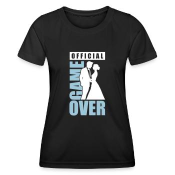Wedding Couple Game Over Bridal Couple Jga - Women's Functional T-Shirt - black - Front - AI Model Female 172 light (172cm)