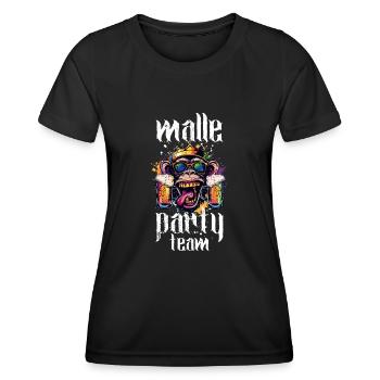 Malle Party Team | Affe Lustig - Frauen Funktions-T-Shirt - Schwarz - Vorne - AI Model Female 172 light (172cm)