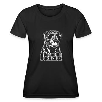 Dogue de Bordeaux Chiens cool chien Wilsigns - T-shirt sport Femme - noir - Devant - AI Model Female 172 light (172cm)