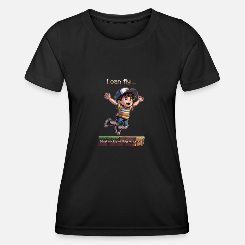 The 8bit Fly Guy - Women's Functional T-Shirt - black