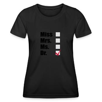 Docteur - T-shirt sport Femme - noir - Devant - AI Model Female 172 light (172cm)