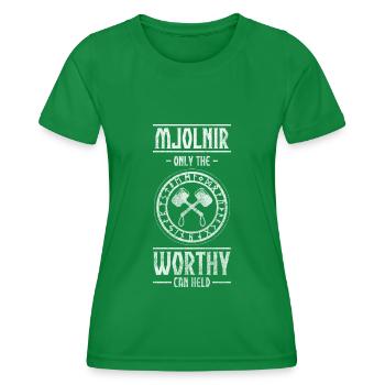 Thor Valhalla Dieux Allemand - T-shirt sport Femme - vert - Devant - AI Model Female 172 dark (172cm)