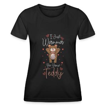 Jouet en peluche Jouet en peluche Snuggle - T-shirt sport Femme - noir - Devant - AI Model Female 172 light (172cm)
