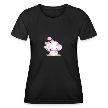 Animaux style doux - T-shirt sport Femme - noir - Devant - AI Model Female 172 light (172cm)