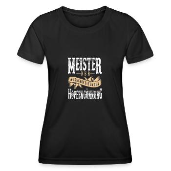 Meister der ausschweifenden Hopfengönnung - Frauen Funktions-T-Shirt - Schwarz - Vorne - AI Model Female 172 light (172cm)