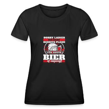 Sorry Ladies ich habe bereits pläne für heute Bier - Frauen Funktions-T-Shirt - Schwarz - Vorne - AI Model Female 172 light (172cm)