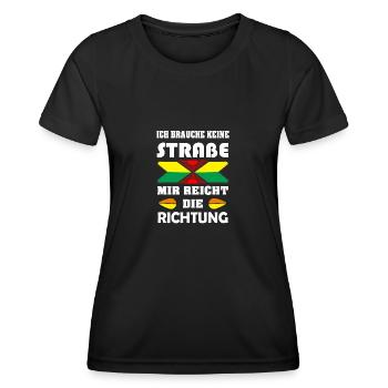 Ich brauche keine Straße - Frauen Funktions-T-Shirt - Schwarz - Vorne - AI Model Female 172 light (172cm)