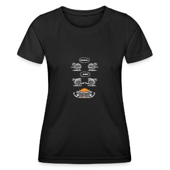 Turbo Fusion - Frauen Funktions-T-Shirt - Schwarz - Vorne - AI Model Female 172 light (172cm)