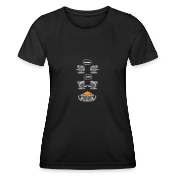 Turbo Fusion - Frauen Funktions-T-Shirt - Schwarz - Vorne - AI Model Female 172 light (172cm)