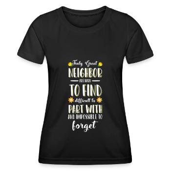 Neighbor Friendship Celebration - Women's Functional T-Shirt - black - Front - AI Model Female 172 light (172cm)