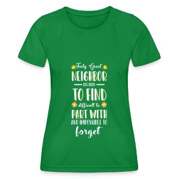 Neighbor Friendship Celebration - Women's Functional T-Shirt - kelly green - Front - AI Model Female 172 dark (172cm)