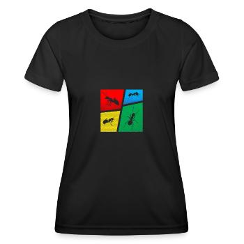 Gardiens de fourmis Éleveurs de fourmis Fourmis - T-shirt sport Femme - noir - Devant - AI Model Female 172 light (172cm)