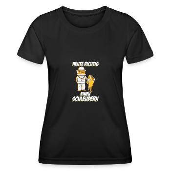 Richtig einen schleudern Bienen Imker Imkerei - Frauen Funktions-T-Shirt - Schwarz - Vorne - AI Model Female 172 light (172cm)