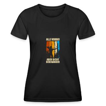 Alle vorbei Pfeil Bogen Bogenschießen Bogenschütze - Frauen Funktions-T-Shirt - Schwarz - Vorne - AI Model Female 172 light (172cm)