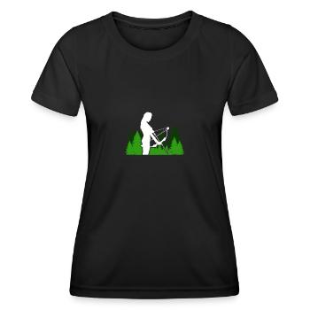 Pfeil und Bogen Bogenschießen Bogenschütze - Frauen Funktions-T-Shirt - Schwarz - Vorne - AI Model Female 172 light (172cm)