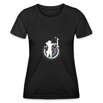 Pfeil und Bogen Bogenschießen Bogenschütze - Frauen Funktions-T-Shirt - Schwarz - Vorne - AI Model Female 172 light (172cm)