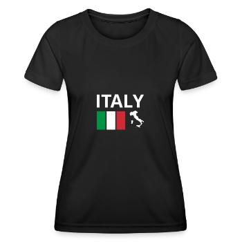 Italie Drapeau Italien Drapeau Italien - T-shirt sport Femme - noir - Devant - AI Model Female 172 light (172cm)