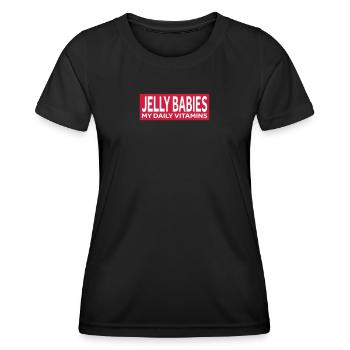JELLY BABIES - MY DAILY VITAMINS - Women's Functional T-Shirt - black - Front - AI Model Female 172 light (172cm)