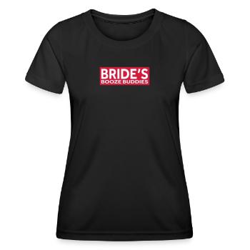 LES COPAINS DE L’ALCOOL DE BRIDE - T-shirt sport Femme - noir - Devant - AI Model Female 172 light (172cm)