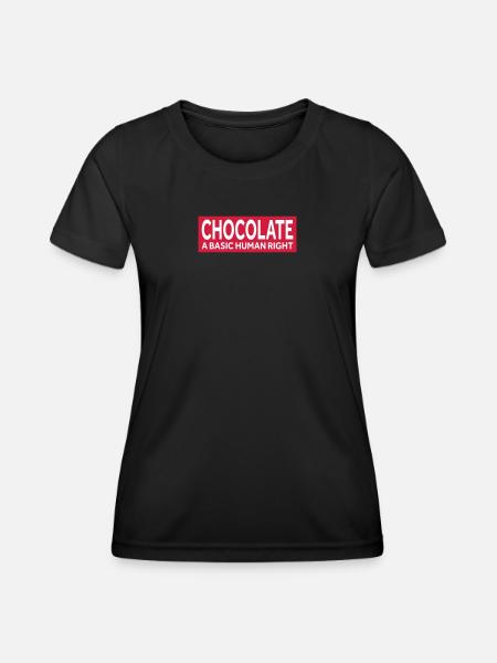 CHOCOLATE - A BASIC HUMAN RIGHT - Women's Functional T-Shirt - black