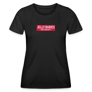 JELLY BABIES ARE GROOVY - Women's Functional T-Shirt - black - Front - AI Model Female 172 light (172cm)