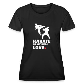J’adore le karaté - T-shirt sport Femme - noir - Devant - AI Model Female 172 light (172cm)