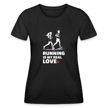 Ich Liebe Rennen - Frauen Funktions-T-Shirt - Schwarz - Vorne - AI Model Female 172 light (172cm)