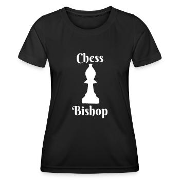 chess bishop piece - Women's Functional T-Shirt - black - Front - AI Model Female 172 light (172cm)
