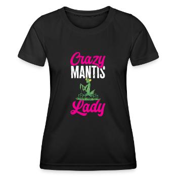 Gottesanbeterin Insektensammler Entomologe - Frauen Funktions-T-Shirt - Schwarz - Vorne - AI Model Female 172 light (172cm)