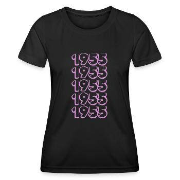 Born in 1955 - Women's Functional T-Shirt - black - Front - AI Model Female 172 light (172cm)