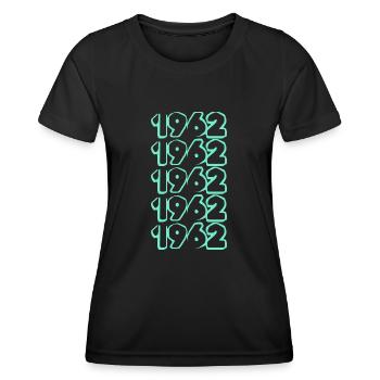 Birthday 1962 - Women's Functional T-Shirt - black - Front - AI Model Female 172 light (172cm)