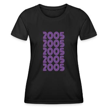 2005 - Frauen Funktions-T-Shirt - Schwarz - Vorne - AI Model Female 172 light (172cm)