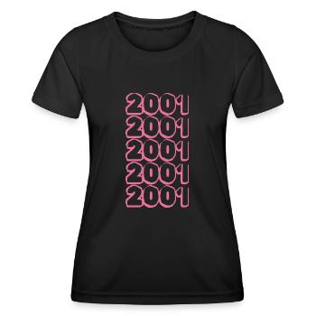 2001 - T-shirt sport Femme - noir - Devant - AI Model Female 172 light (172cm)