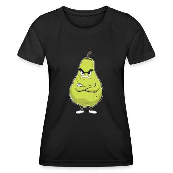 Birne - Frauen Funktions-T-Shirt - Schwarz - Vorne - AI Model Female 172 light (172cm)