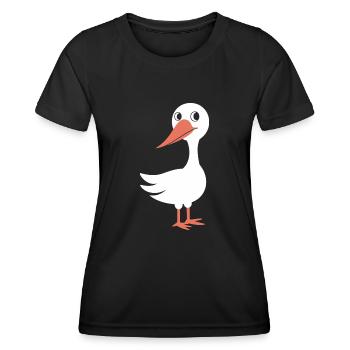 cigogne - T-shirt sport Femme - noir - Devant - AI Model Female 172 light (172cm)