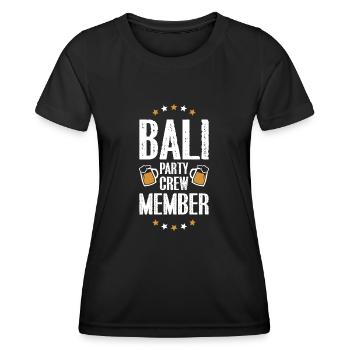 Équipage de la fête à Bali - T-shirt sport Femme - noir - Devant - AI Model Female 172 light (172cm)
