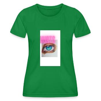 Amour, Relation, Séparation, Larmes, Rêver, Ressentir - T-shirt sport Femme - vert - Devant - AI Model Female 172 dark (172cm)