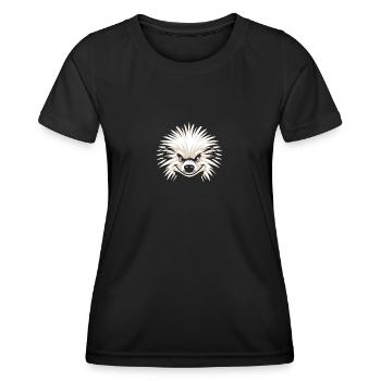 Stachelschwein - Frauen Funktions-T-Shirt - Schwarz - Vorne - AI Model Female 172 light (172cm)