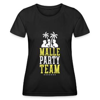Malle Party Team Holidays Mallorca - Women's Functional T-Shirt - black - Front - AI Model Female 172 light (172cm)