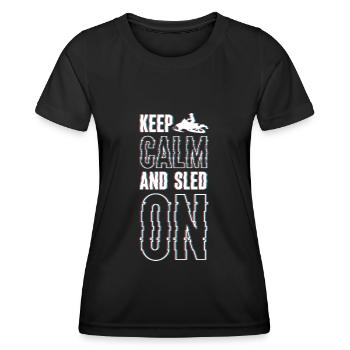 Sledging Mountain Sports - Women's Functional T-Shirt - black - Front - AI Model Female 172 light (172cm)