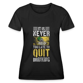 Alkoholfrei Nein Danke Trinken Gesundheit - Frauen Funktions-T-Shirt - Schwarz - Vorne - AI Model Female 172 light (172cm)