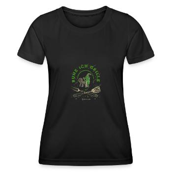 Lustiges Ruhe ich Grille Barbecue - Frauen Funktions-T-Shirt - Schwarz - Vorne - AI Model Female 172 light (172cm)