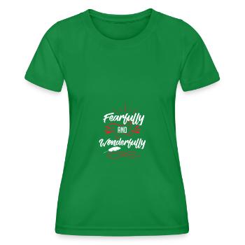 Bible Proverb Verses - Women's Functional T-Shirt - kelly green - Front - AI Model Female 172 dark (172cm)